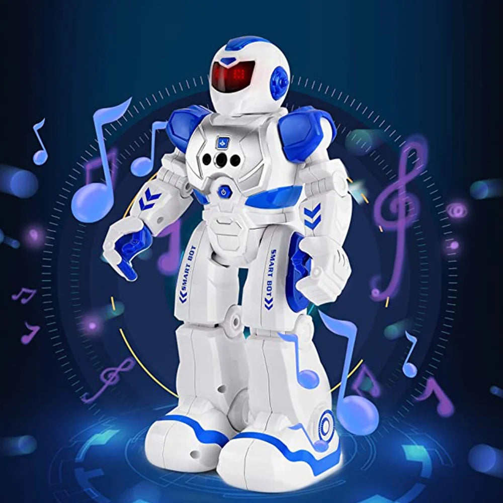 Remote Control Robot Singing Dancing Programmable with Infrared Gesture Age 3 -8 Child Blue