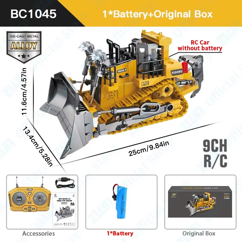 RC Construction Vehicle Set — 2.4G Full-Function Excavator & Dump Truck | Realistic Alloy Engineering Toys for Kids