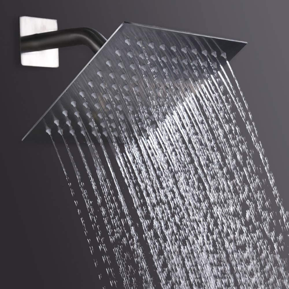 Ultra-Thin High Pressure Rainfall Shower Head – Stainless Steel, Anti-Rust, Anti-Clog, Spa-Level Rain Shower for Home