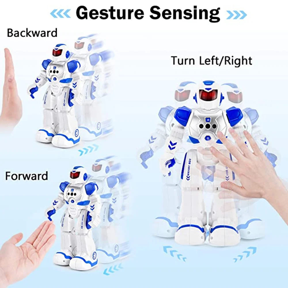 Remote Control Robot Singing Dancing Programmable with Infrared Gesture Age 3 -8 Child Blue