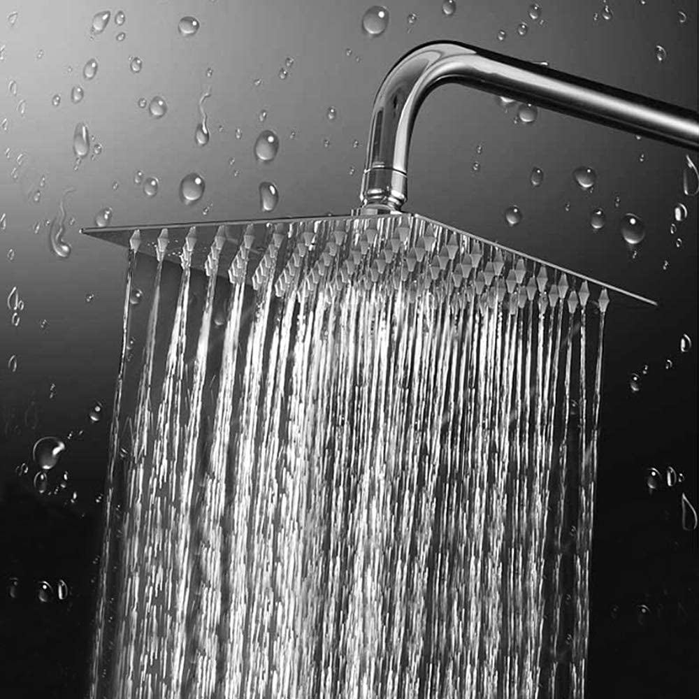 Ultra-Thin High Pressure Rainfall Shower Head – Stainless Steel, Anti-Rust, Anti-Clog, Spa-Level Rain Shower for Home