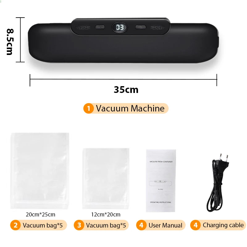 SaengQ 30cm Vacuum Sealer — Food Saver + 10 Bags
