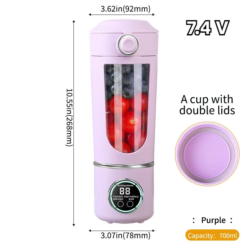 Portable 700ml Rechargeable Blender — 12 Blades | Smoothies, Shakes and Fresh Juice Anywhere