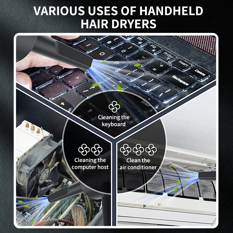 3-in-1 Portable Vacuum Cleaner – USB Rechargeable Mini Suction and Blowing Device for Cars and Home – Powerful 15,000Pa Handheld Cleaner with Reusable HEPA Filter