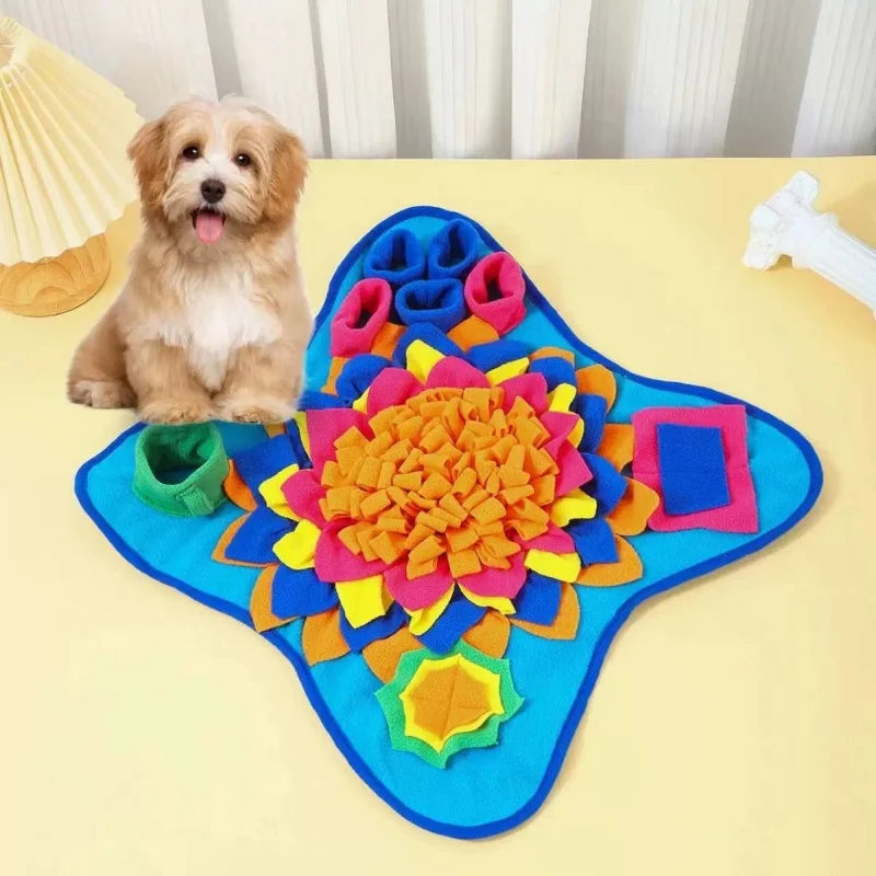 Interactive Sniffing Training Mat for Dogs and Cats | Stress Relief, Slow Feeding & Enrichment Activity Blanket