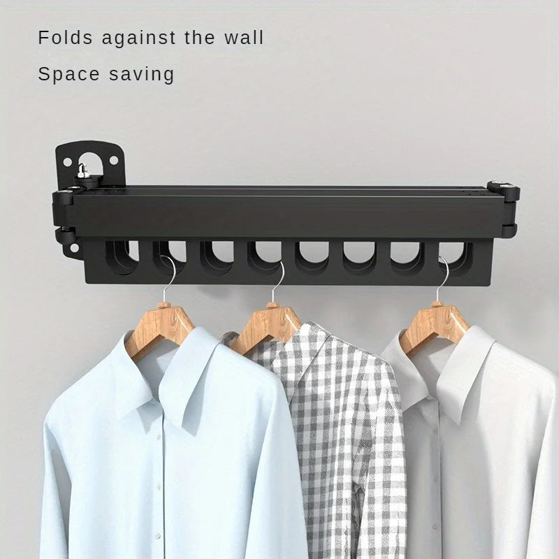 Space-Saving Wall-Mounted Clothes Drying Rack – Foldable Aluminum Laundry Hanger for Indoor & Balcony | Heavy-Duty, Modern & Easy Installation