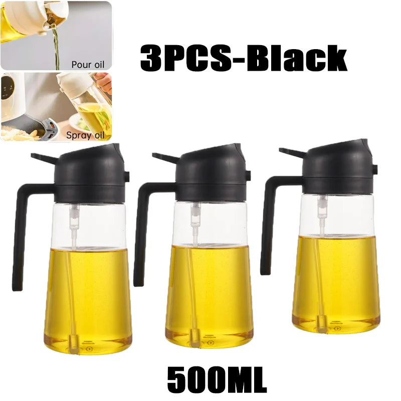 ⭐ Oil Spray Bottle for Cooking – 200ml / 300ml / 500ml Refillable Olive Oil Sprayer for BBQ, Baking & Air Fryer
