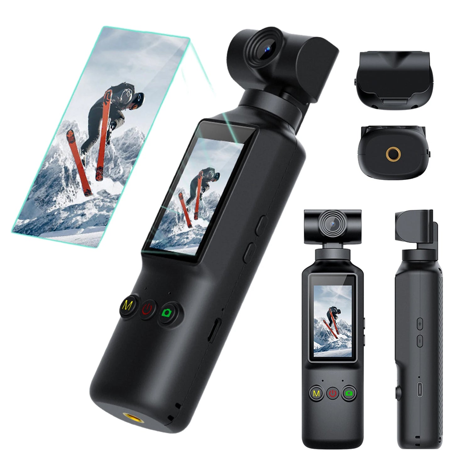 4K Handheld Action Camera with 270° Rotating Screen - WiFi Sports & Vlog Cam
