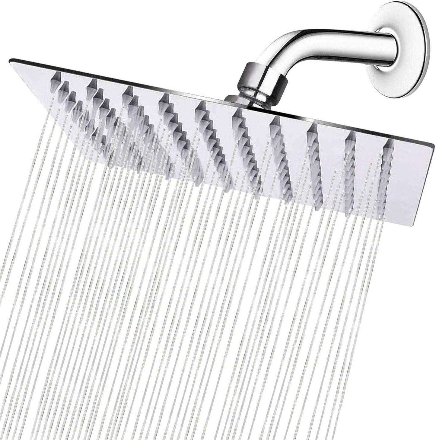 Ultra-Thin High Pressure Rainfall Shower Head – Stainless Steel, Anti-Rust, Anti-Clog, Spa-Level Rain Shower for Home