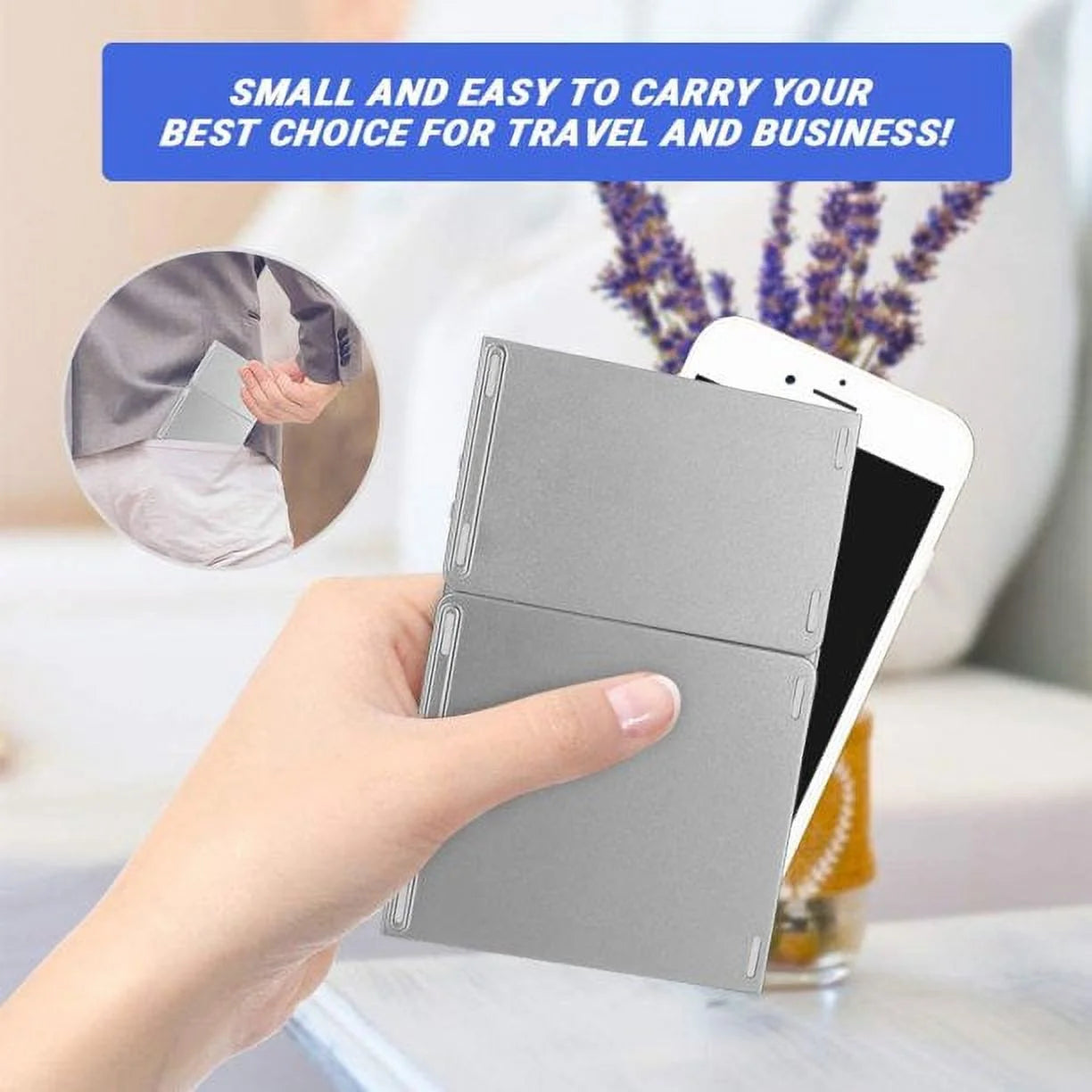 Foldable Bluetooth Keyboard with Touchpad – Multi-Device Portable