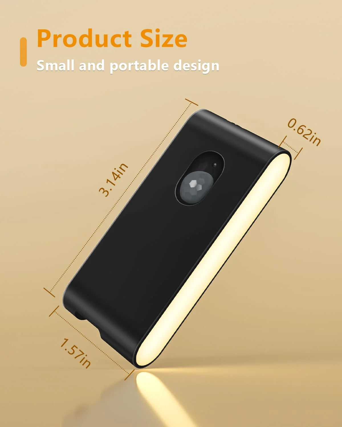 WILLED Rechargeable Motion Sensor Stair Lights (3 Pack) – Wireless Warm White LED Stick On Lights for Hallways, Stairs, Bathrooms, Bedrooms and More