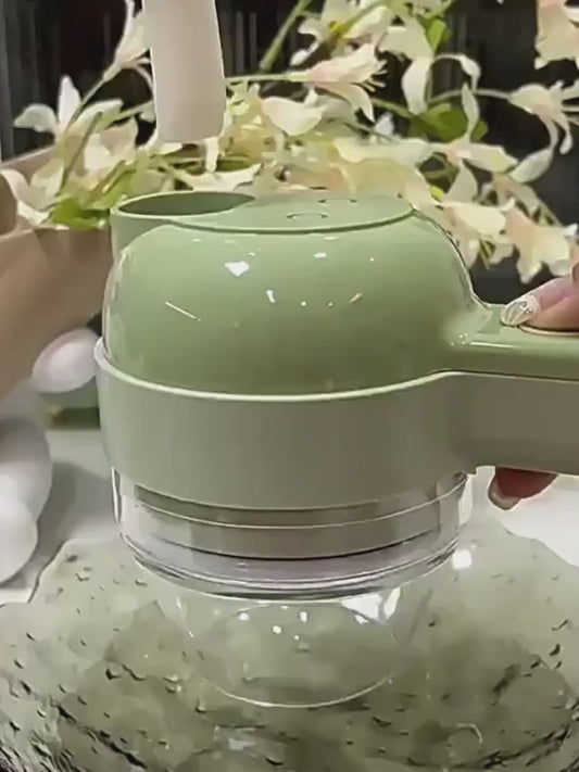 4-in-1 Electric Food Chopper - Cut Vegetables in Seconds Without the Mess