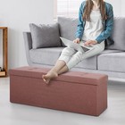 Storage Ottoman Bench Foot Rest Stool for Bedroom Entryway Living Room