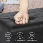 Storage Ottoman Bench Foot Rest Stool for Bedroom Entryway Living Room
