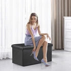 Storage Ottoman Bench Foot Rest Stool for Bedroom Entryway Living Room