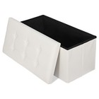 Storage Ottoman Bench Foot Rest Stool for Bedroom Entryway Living Room