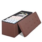 Storage Ottoman Bench Foot Rest Stool for Bedroom Entryway Living Room