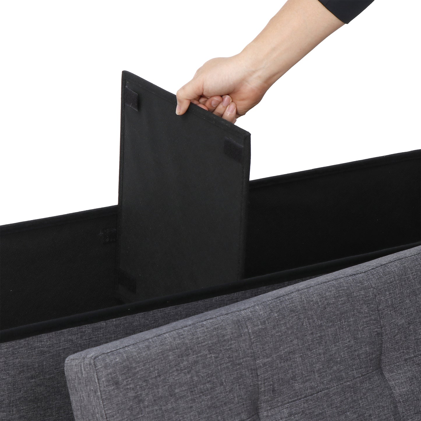 Storage Ottoman Bench Foot Rest Stool for Bedroom Entryway Living Room