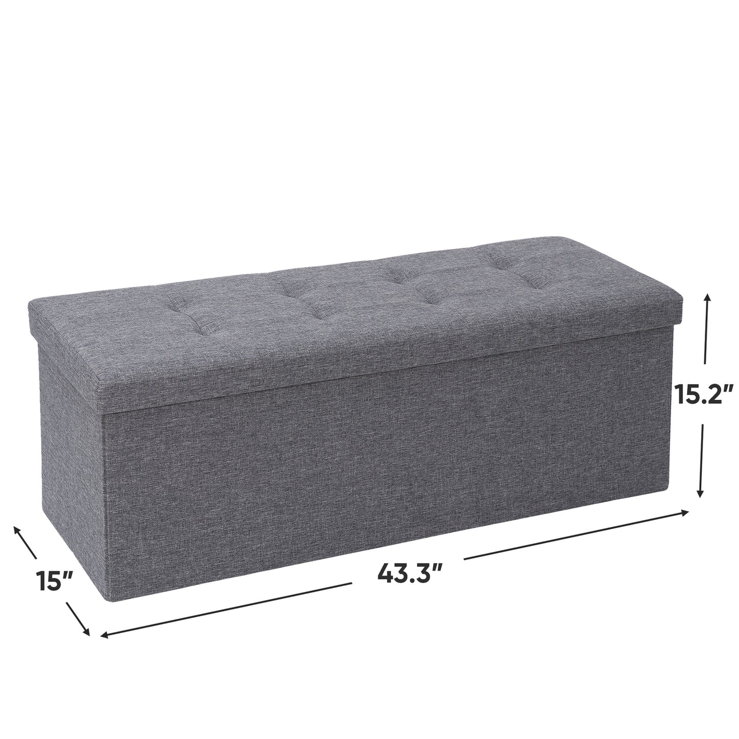 Storage Ottoman Bench Foot Rest Stool for Bedroom Entryway Living Room