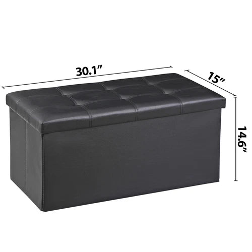 Storage Ottoman Bench Foot Rest Stool for Bedroom Entryway Living Room