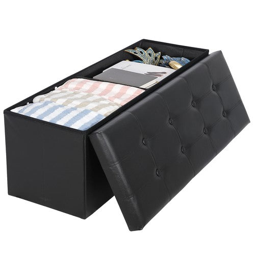 Storage Ottoman Bench Foot Rest Stool for Bedroom Entryway Living Room